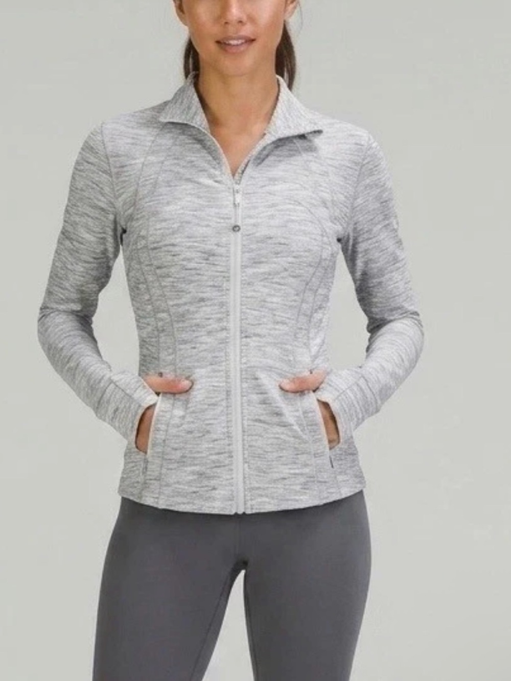 lululemon athletica Heathered Light Gray Define Jacket